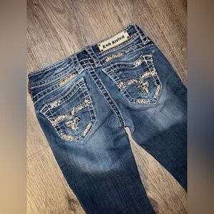 ROCK REVIVAL - AMY BOOT - Early 2000’s Y2K Low-waisted, Boot-leg blue jeans